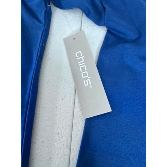 NWT!! Chicos , Royal Blue, Ulitmate tee, Long Sleeve, Size XL,Cottage Core,Ocean - Picture 6 of 11